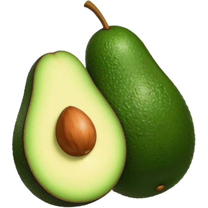 closed avocados whithout seed emoji