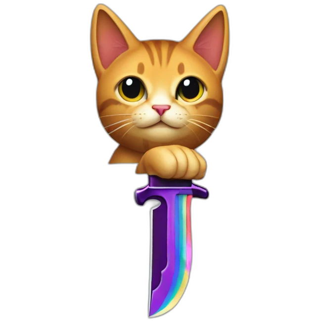 cat lgbt+ black knife m4a1 power hand emoji