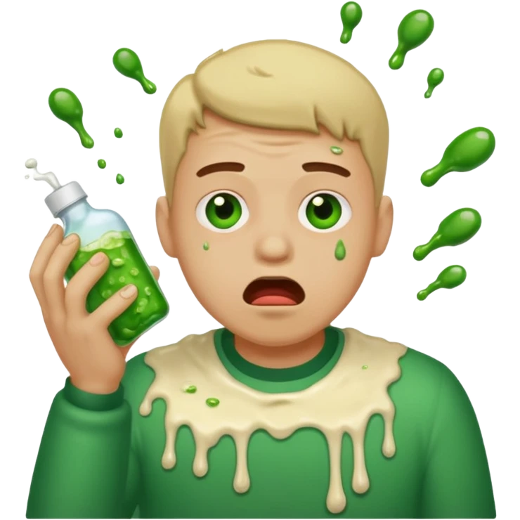 Guy throwing up everywhere  emoji