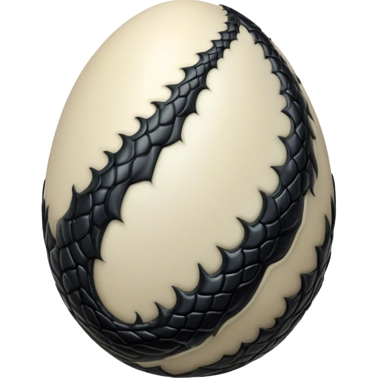 draco xenomorph alien egg with pale black intricate scale patterns emoji