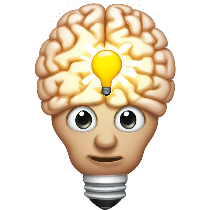 brain with a light bulb emoji