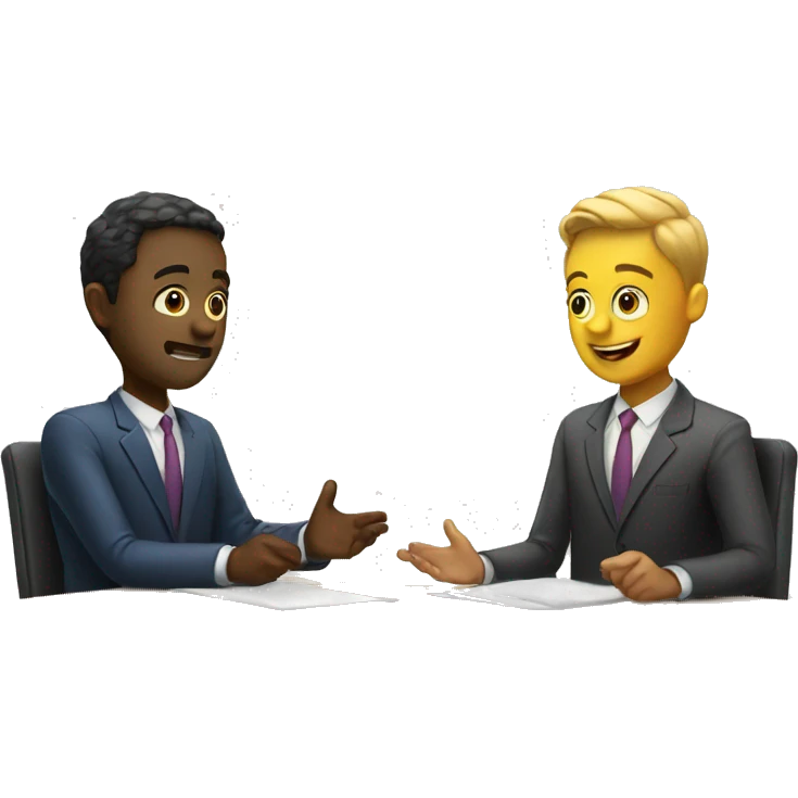 2 people doing job interview  emoji