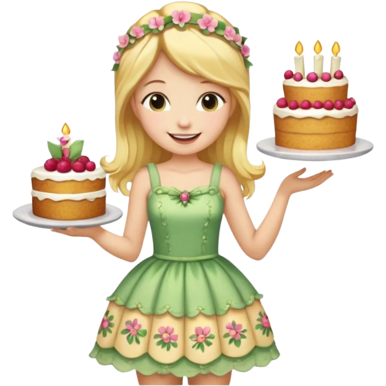 Fairy with cake emoji