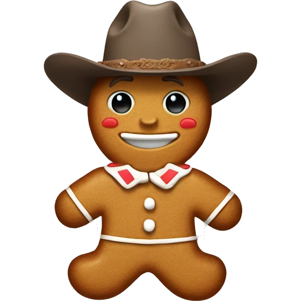 gingerbread man in a cowboy hat  emoji