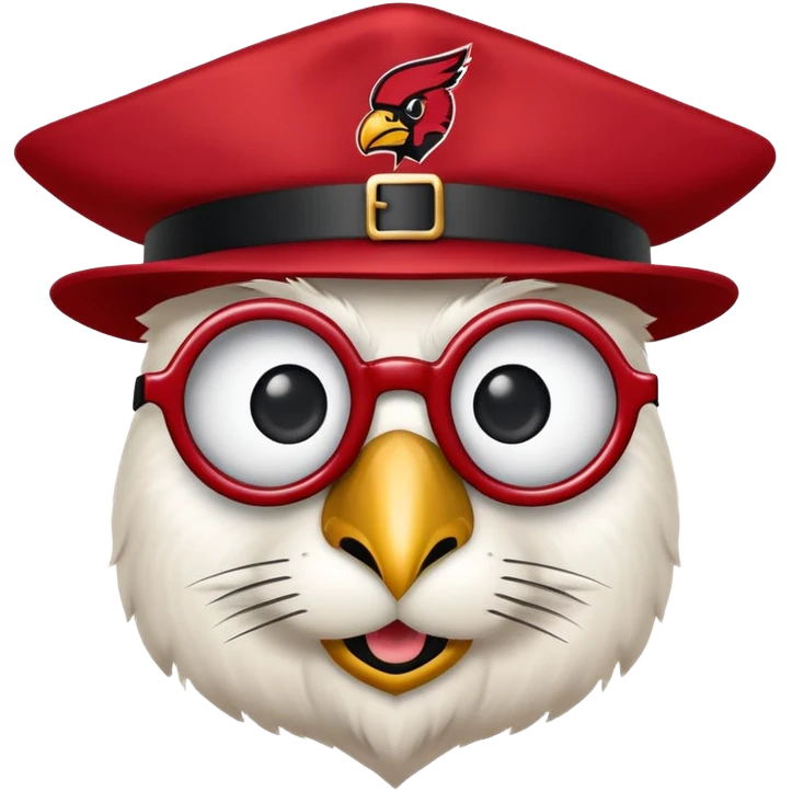 University of Louisville mascot wearing monocles emoji