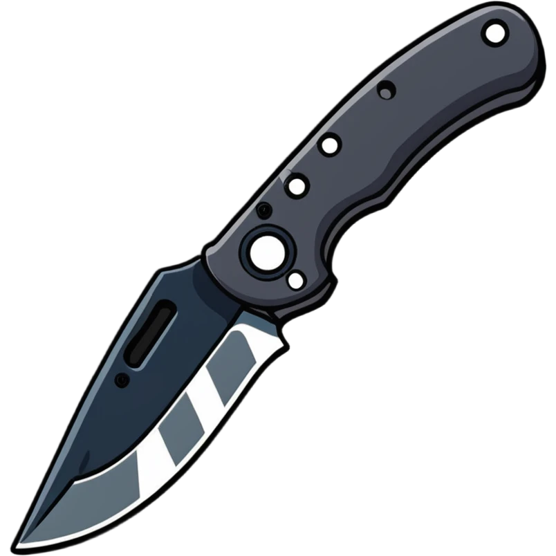 Tactical Spyderco knife with serrated edge emoji