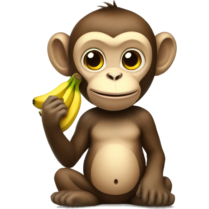 Monkey with a banana emoji