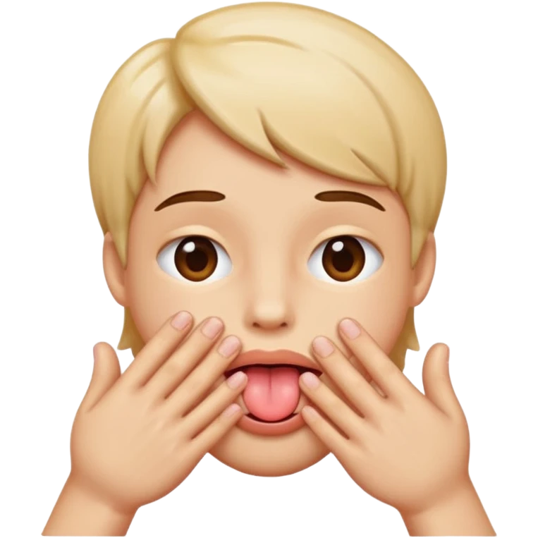 Tongue out rubbing hands together  emoji