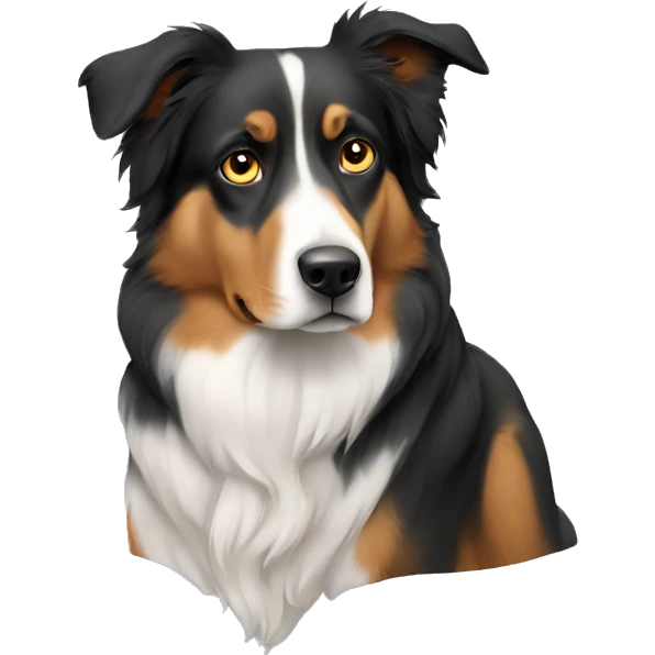 Uncertain dog American shepherd emoji