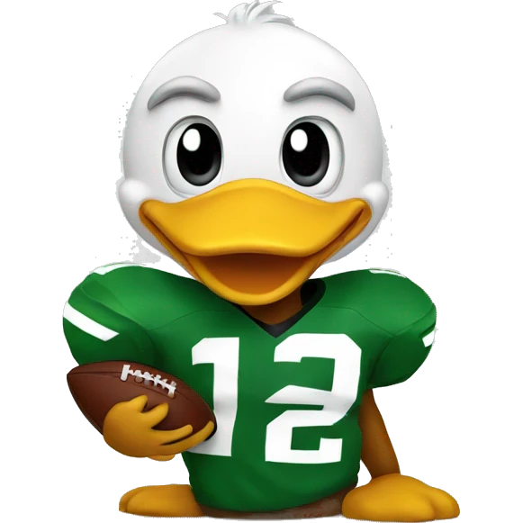 Duck football mascot emoji