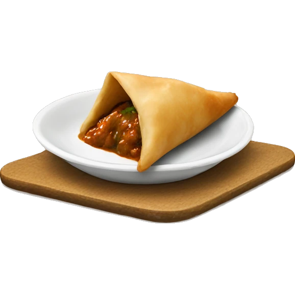 Samosa with chutney emoji