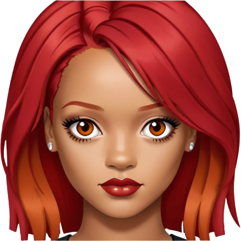 Rihanna with red hair  emoji