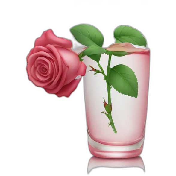 Rose in a glass emoji