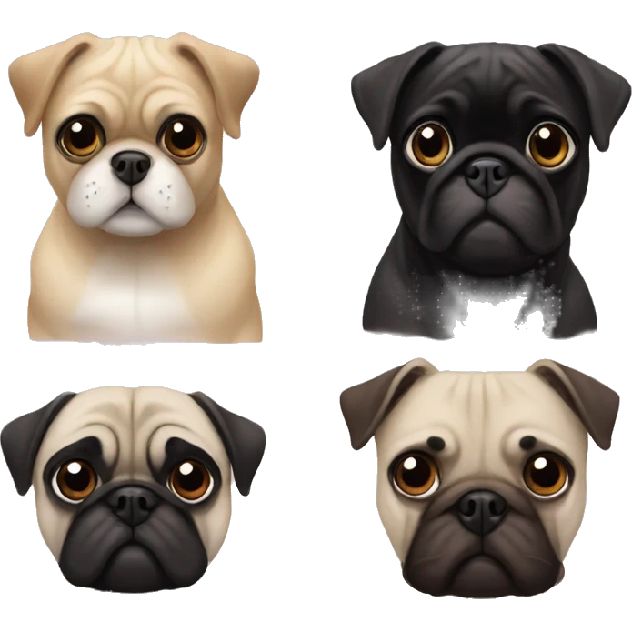Pug and westy emoji