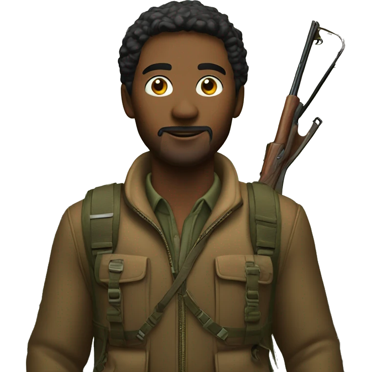 Hunter in woods emoji