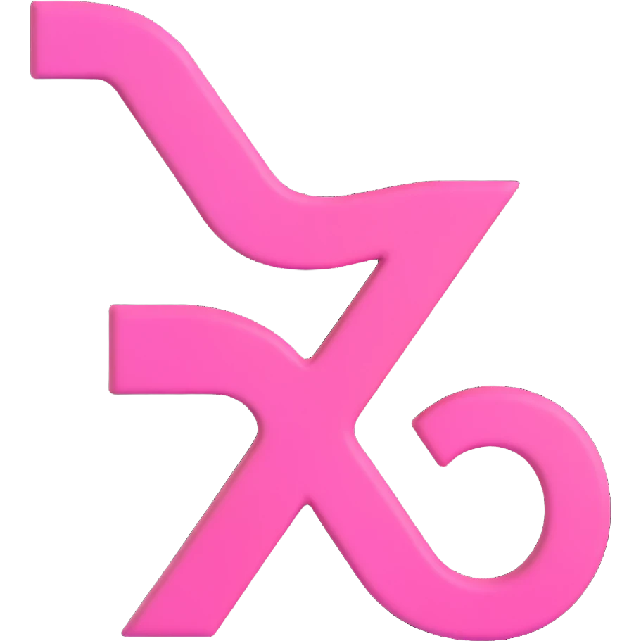 100 percent symbol in pink color, 3D style emoji