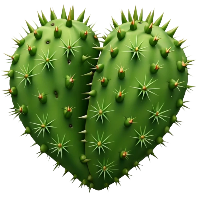 Cactus heart with thorns emoji