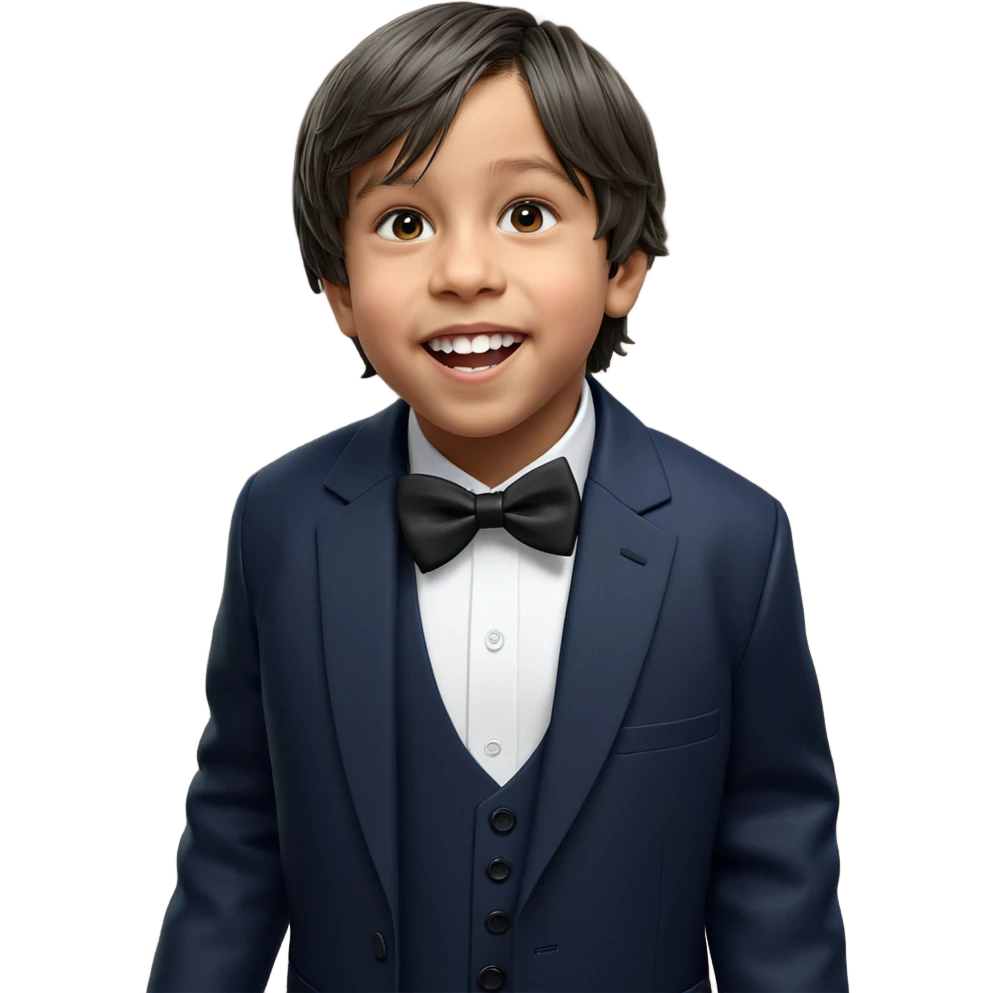 boy in formal suit with bowtie emoji