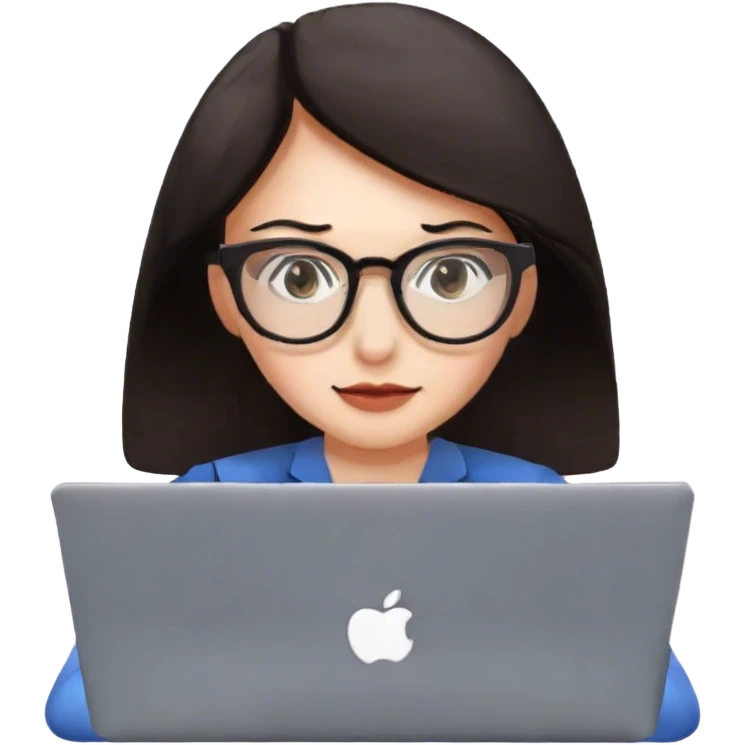 cacausian women programmer with laptop emoji