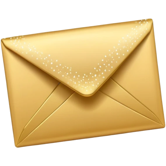 closed envelope with sparkles or motion lines around it, representing an announcement emoji