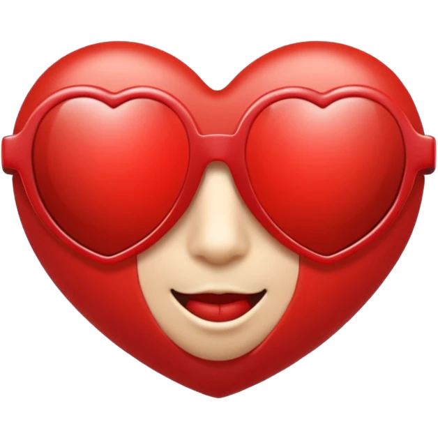 Heart wearing shades emoji