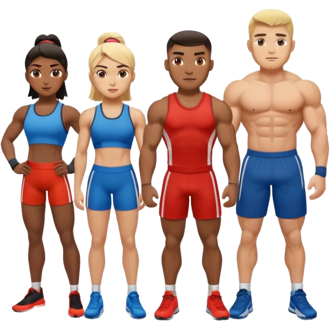 4 HYROX ATHLETES emoji