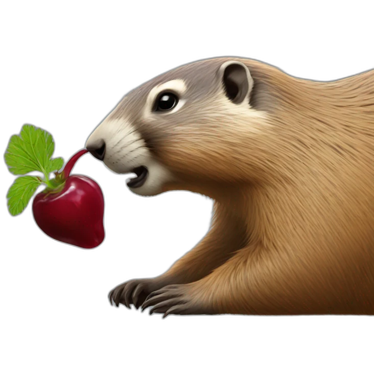 a marmot drinking a beetr emoji