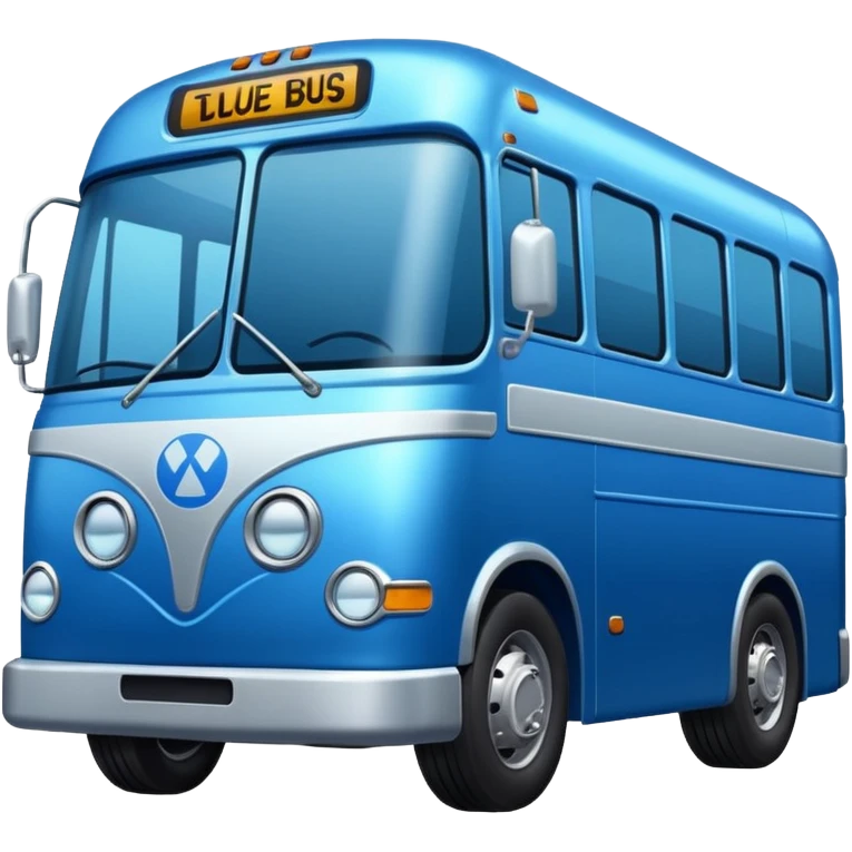 autobus para equipo azul  emoji