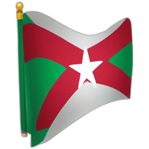 Bandera aspas de borgoña emoji