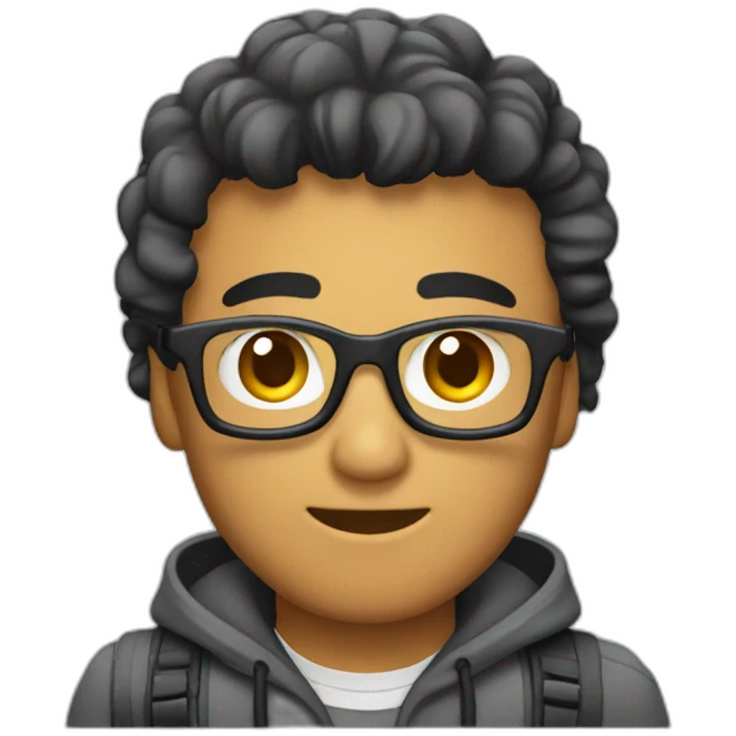 chico con computadora emoji