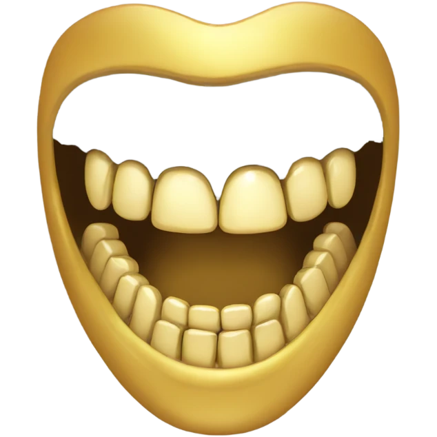 Gold teeth smile emoji