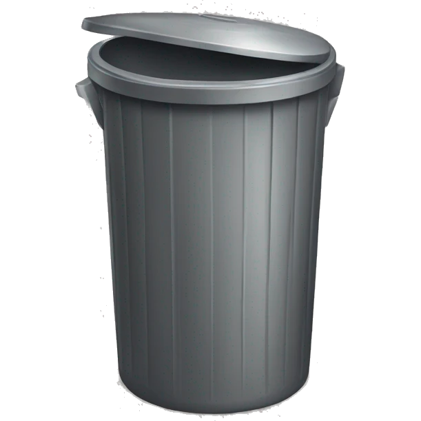 trash can overflow. close the lid emoji