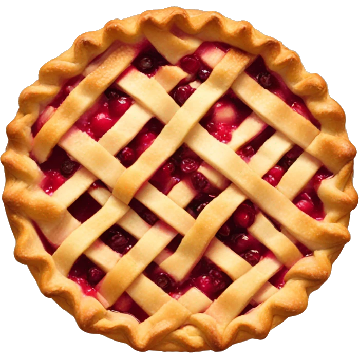apple pie with cranberry emoji