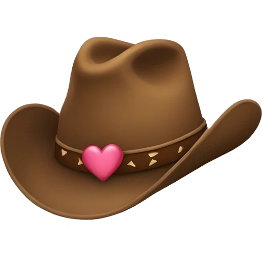 Cowboyhat with hearts within emoji
