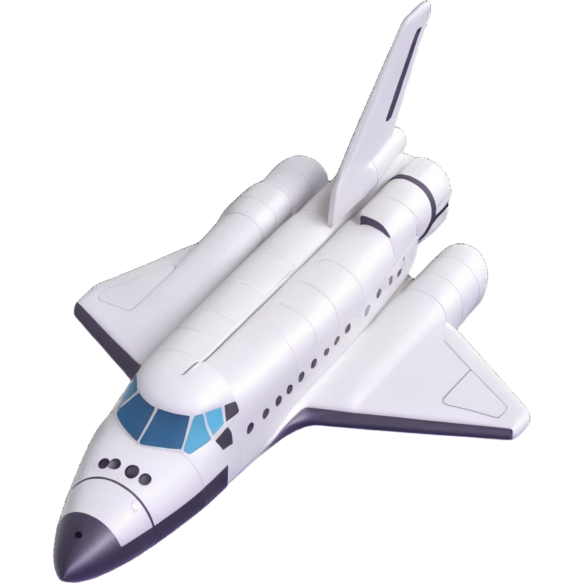 space shuttle emoji viewed from above emoji