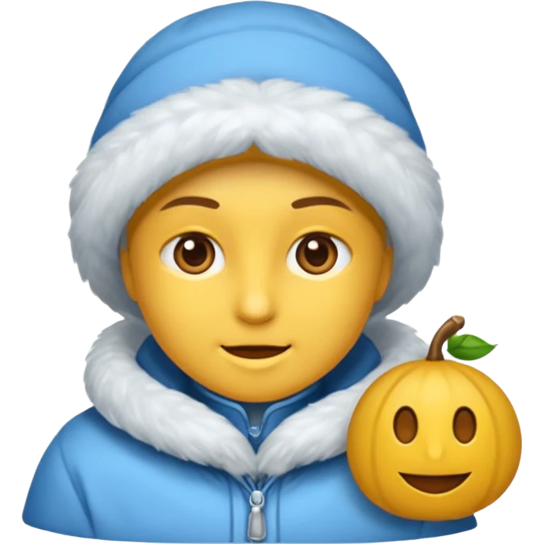 біла зима засніжені дерева вітер сніг emoji