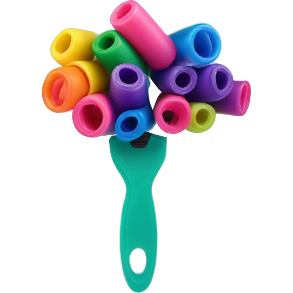 plastic colorful Velcro Curlers emoji