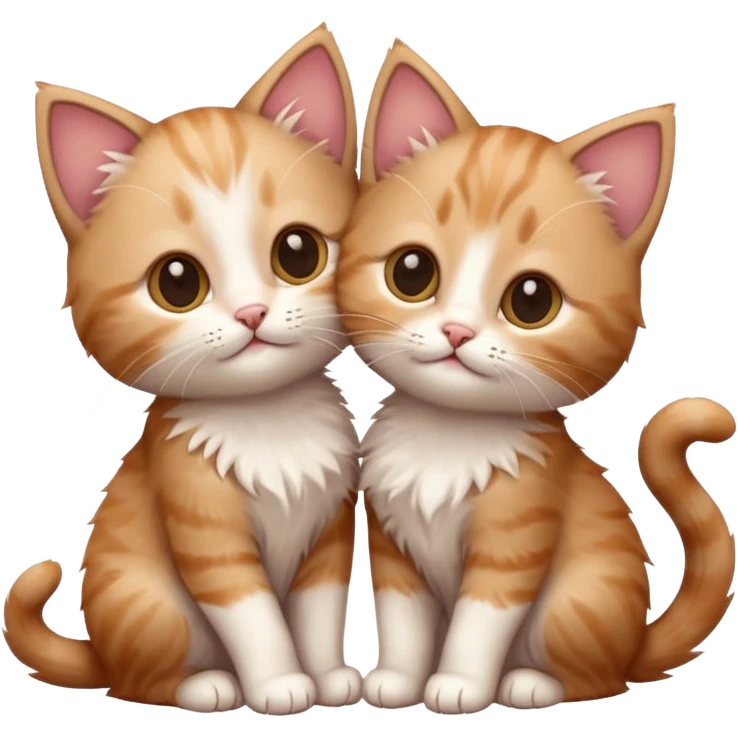 puppy love - Infatuation/falling in love - intense but short-lived passion with 2 kittens emoji