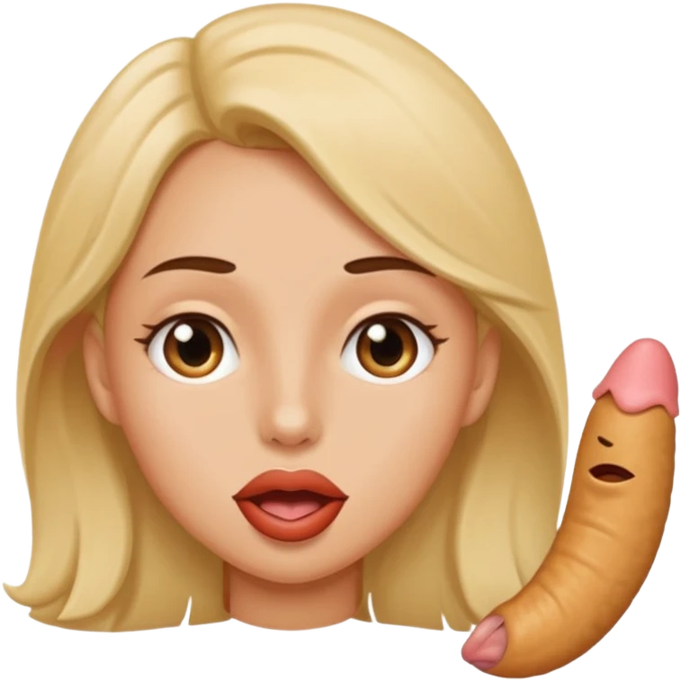 girl emoji sucking the dick of a man emoji