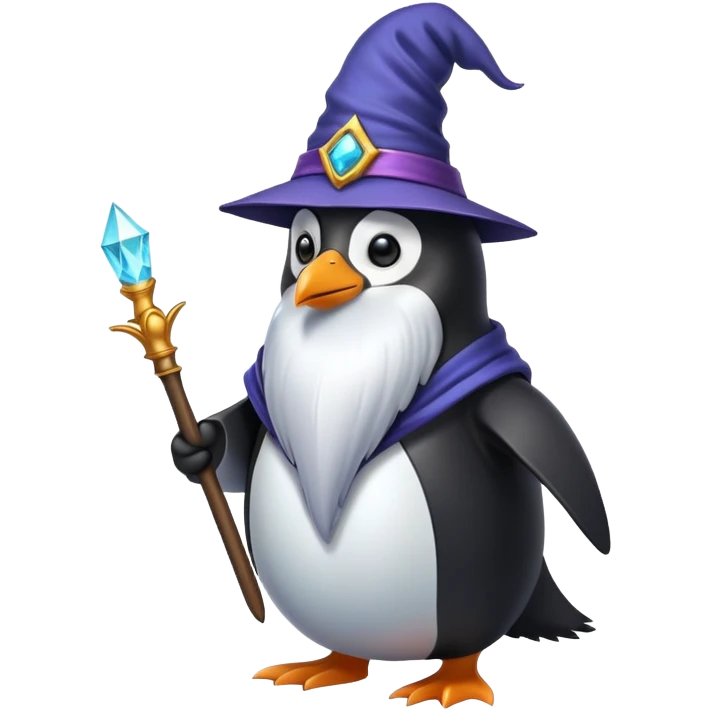 Penguin Wizard emoji