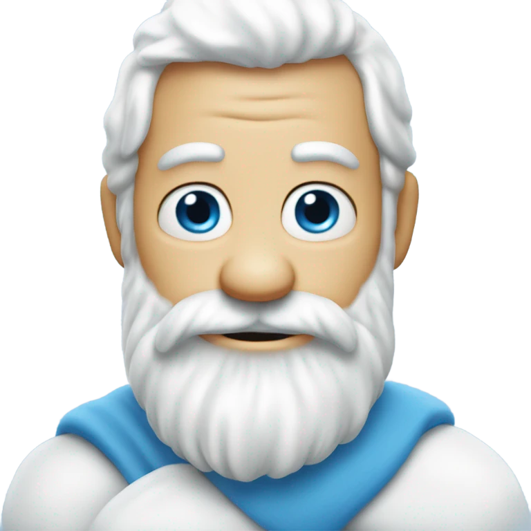 Smurf with beard emoji