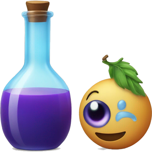 Potion with blie juice emoji