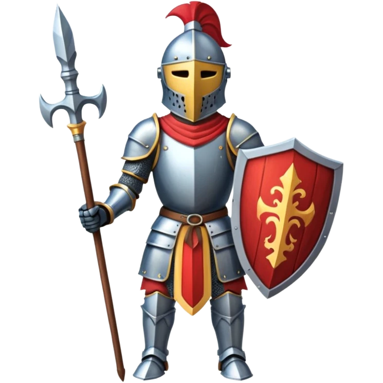 colored wooden knight spear emoji