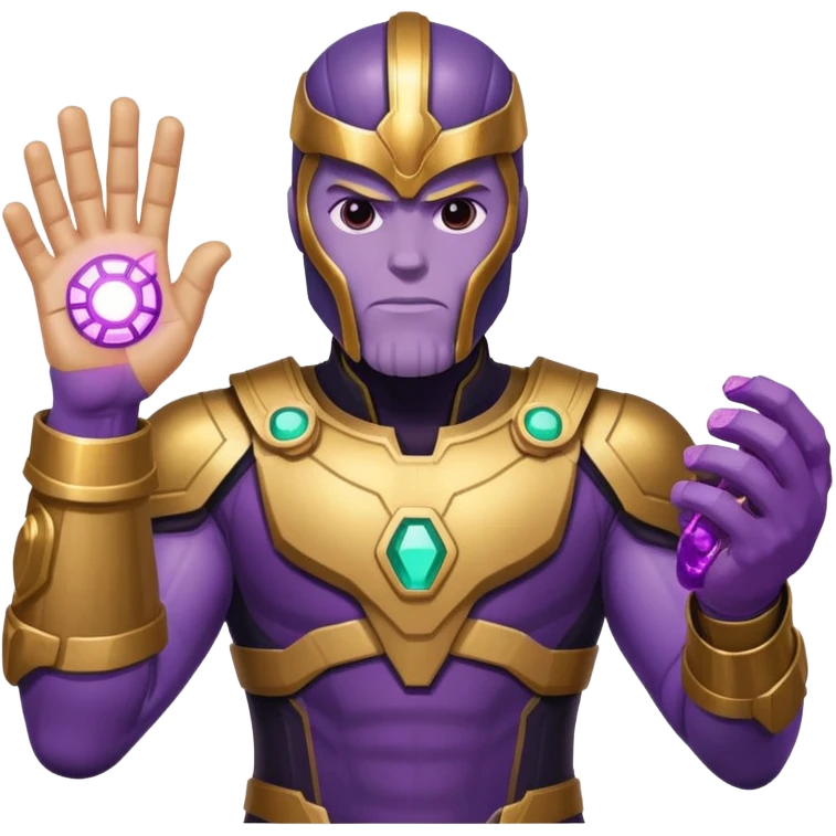 Thanos with Infinity Gauntlet as Squid Game contestant emoji