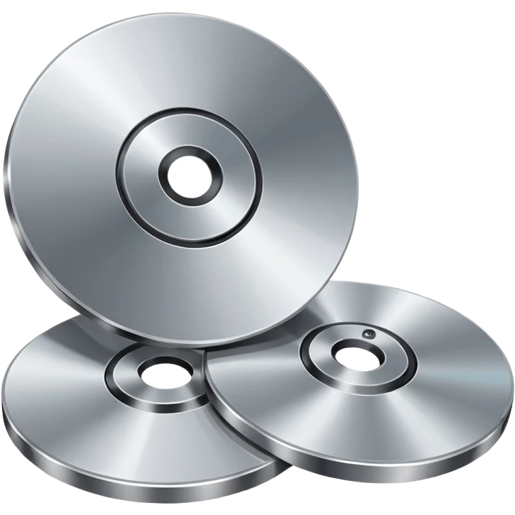two metal computer disks emoji