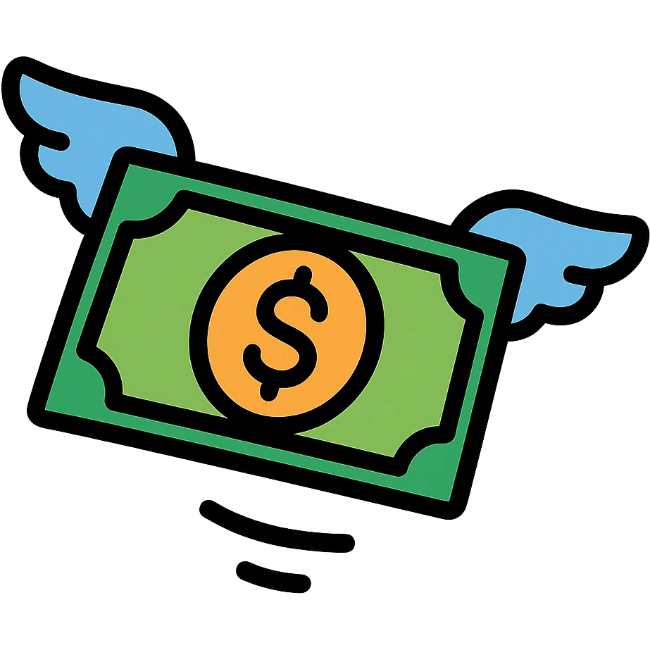 flying cash emoji