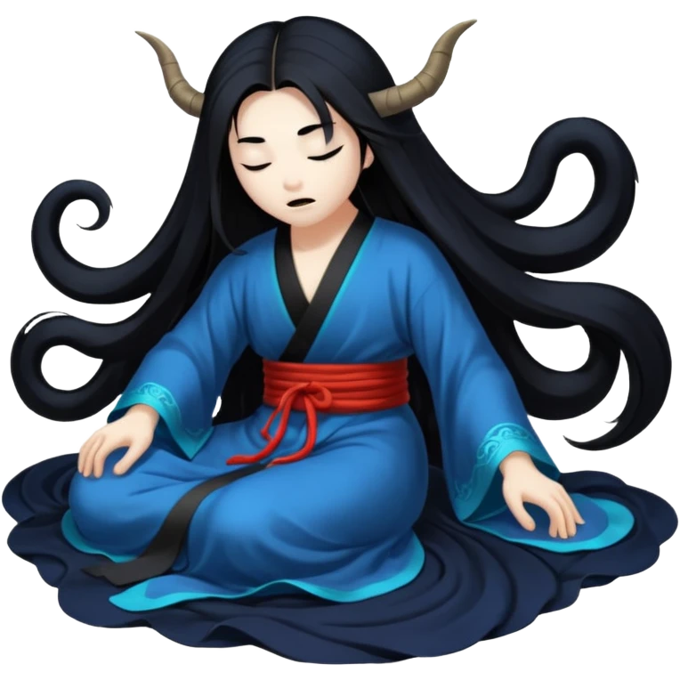 Chinese sleep demon, inspired by folklore, shadowy and mysterious emoji