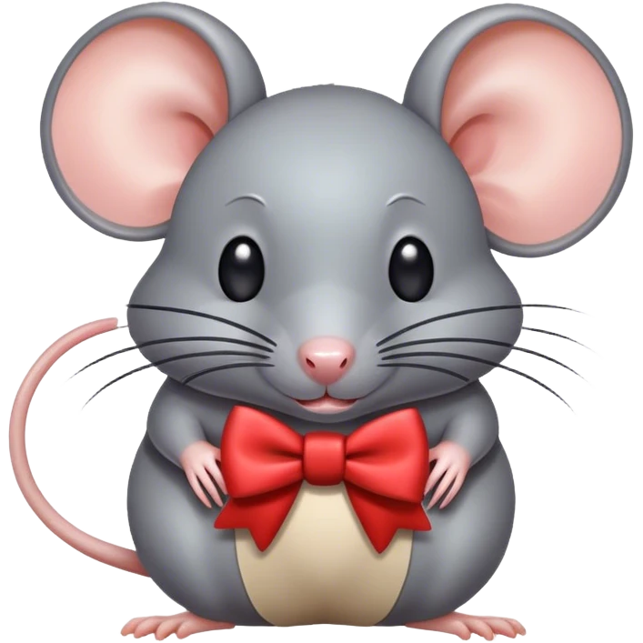 Rat with bow emoji