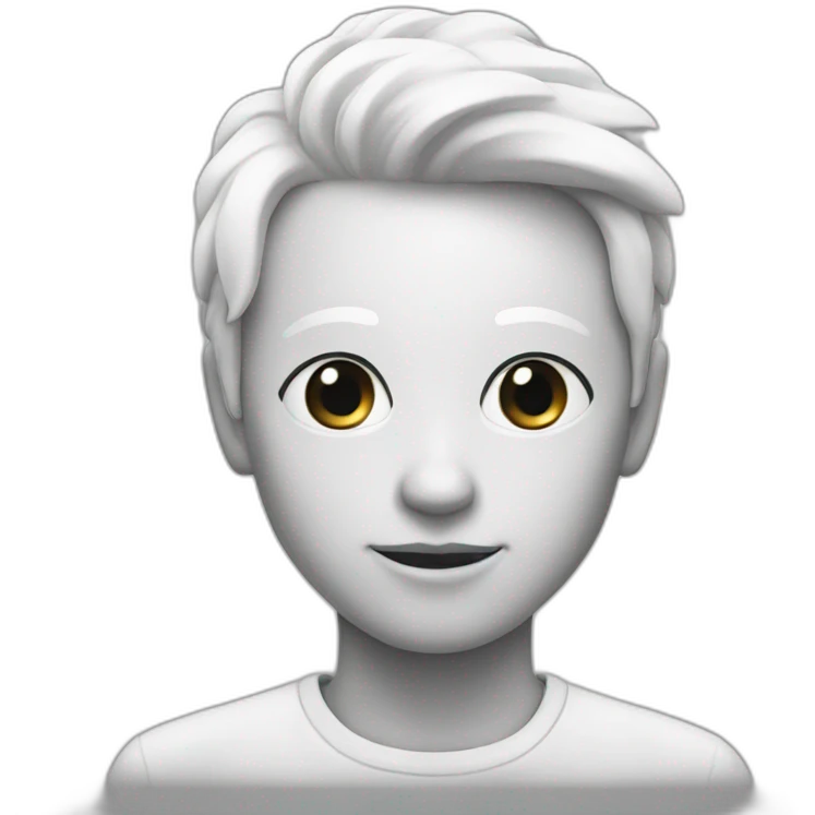 White and black colors emoji