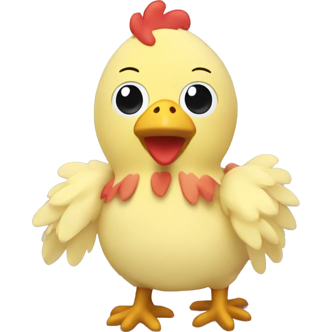 Cute plush mama chicken toy emoji
